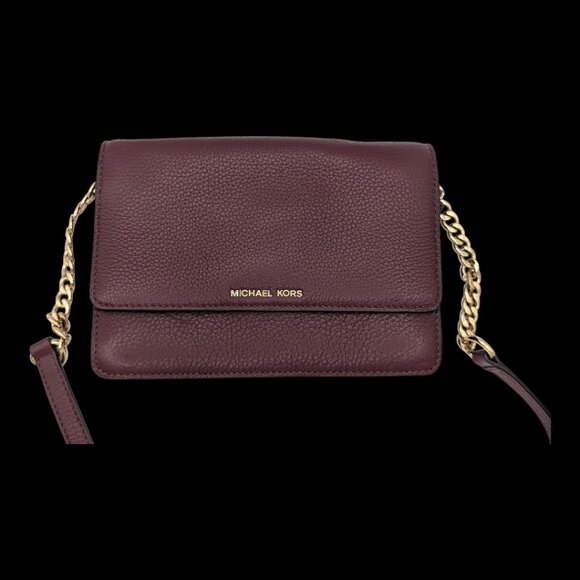 Michael Kors Merlot Daniel Small Leather Crossbody Bag - Picture 1 of 6